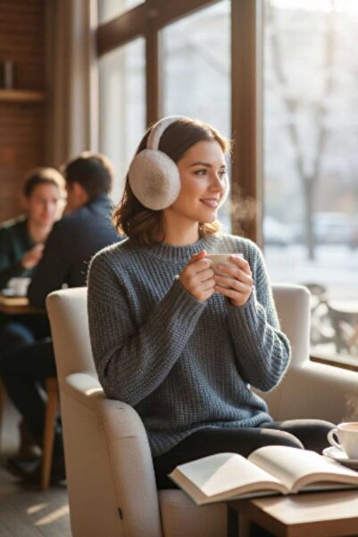 C&A&B KUZEY AVİZE Plush Cold Protection Soft Plush Foldable Ear Protector Ear Muff