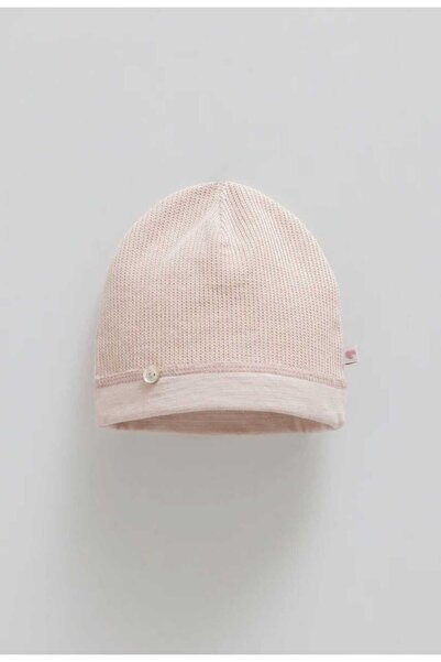 Caramell Perlababy 100% Cotton Soft Style Baby Girl Beanie 1-12 Months