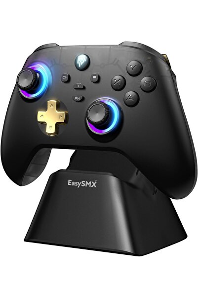 EasySMX D05 Wireless PC Controller with Charging Dock, RGB & 1000mAh Battery