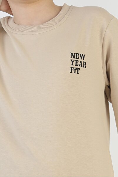 NEW YEAR FİT İki İplik Ba Printed Boys' Set