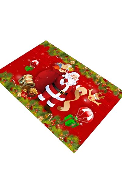 OEM Red Christmas Rug, festive design, anti-slip material, decoration set