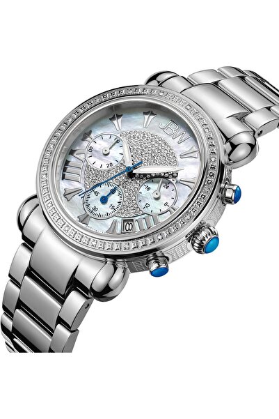 JBW Luxury Women's Victory 16 Diamonds Mother of Pearl Chronograph Watch - JB-6210-D