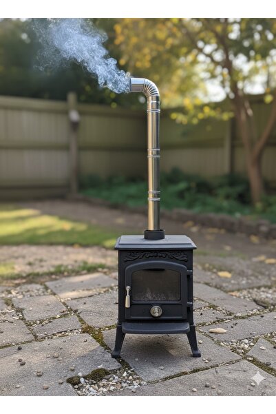 Tunca Pelet ve kamp sobası boru seti çap8,5 cm SOBA DAHİL DEĞİLDİR