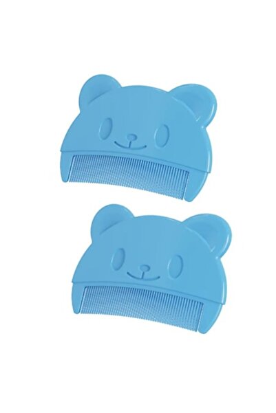 SUPER TRENDS Set of 2 Baby Combs for Removing Scalds and Cradle Caps Soft Silicone Blue