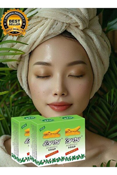 Pyary 3 قطع من صابون الكركم الأيورفيدي 75 جرام