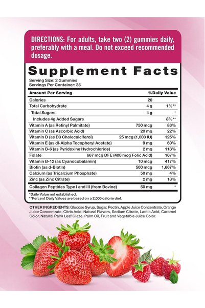 Nature's Truth Women's Multi-vitamin Collagen 70 Vegan Gummies, 70 Count