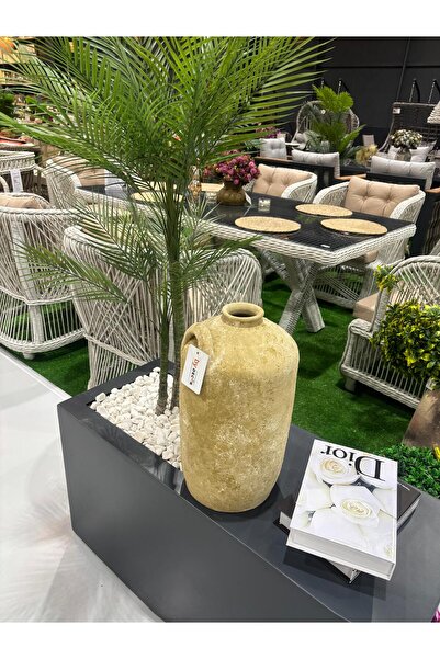 Ekodoğa Vazo Çömlek Ev Ofis Dekorasyon Toprak Saksı