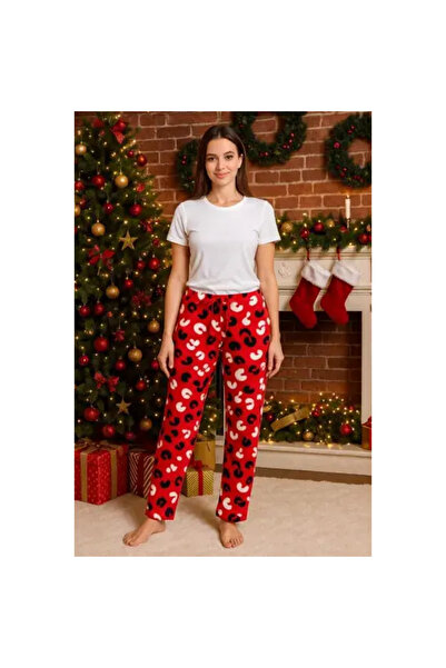 TOSKI Pantalon damă din polar Rosu