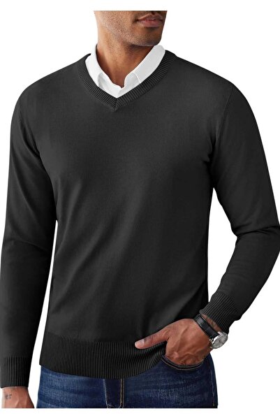 youknitwear you Shaun 100% Cotton V-Neck Knitwear Sweater