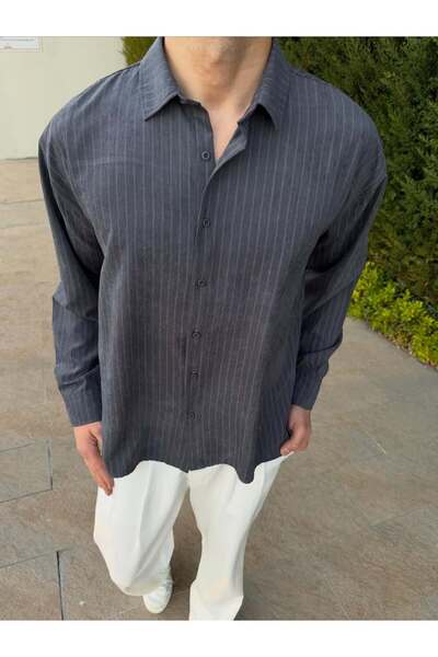 THMANY YIKAMALI SATEN OVERSİZE KIŞLIK GÖMLEK