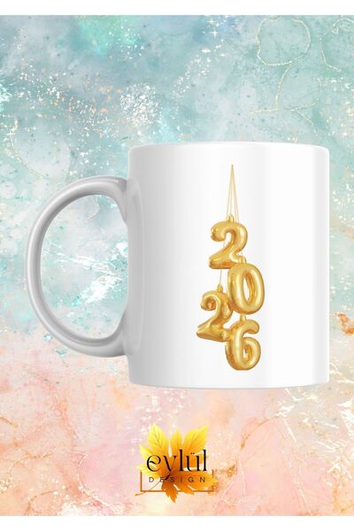 Eylül Design 2026 New Year Happy New Year Special Design Printed Mug Cup Gift...