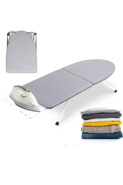 Cady One Foldable ironing board with iron stand, portable ironing board with heat-resistant cover and foldable legs