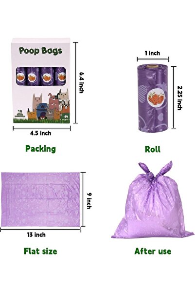 Generic Purple Unscented Biodegradable Diaper Disposal Bags — 240 pcs (Refill Pack)