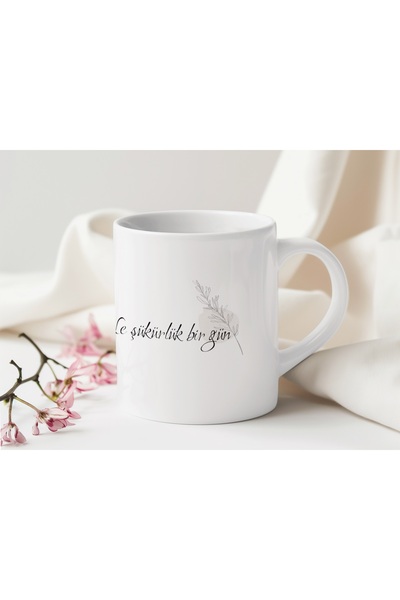 Beramussa What a Wonderful Day Written Mug - Spiritual Good-Feeling Design Mu...