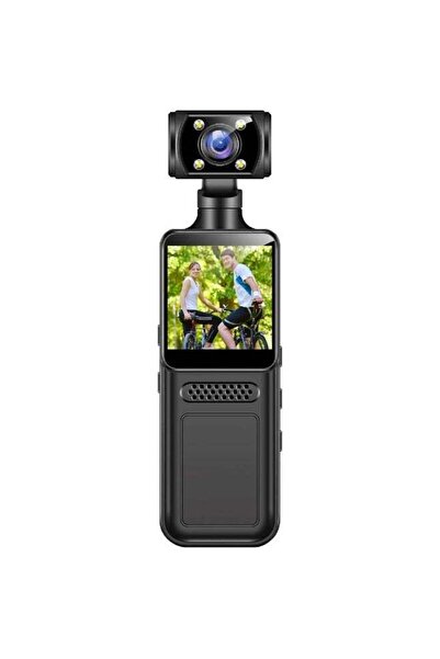 HYX Wearable 4K Body Camcorder with 180° Rotating Lens - Compact Portable Sports Camera