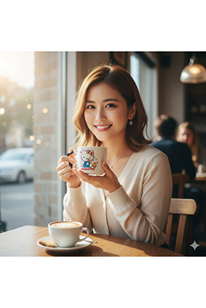 Menessa World Yıldız Kulp Hello Kitty Kupa