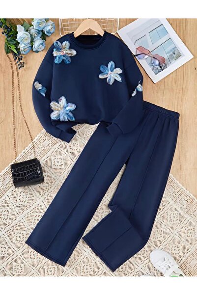 Crn Kids ÇİÇEK DETAYLI KIZ TAKIMI 3-14 YAŞ