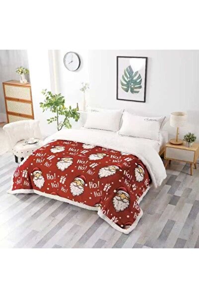 Inovius Fluffy blanket cocolino with fur, Christmas pattern, 200x230 - LIM182