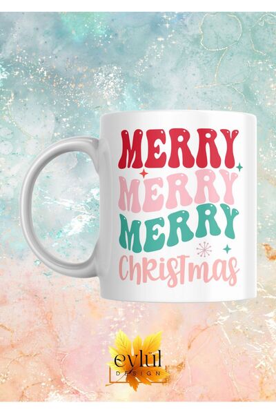 Eylül Design New Year Special Design Merry Christmas Printed Mug Cup Gift Tea...