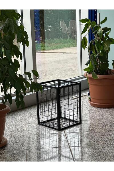 RafBurada Metal Tel Kasa Sepet - Dekoratif, Taşınabilir Ürün Kasası, Sele Sep...