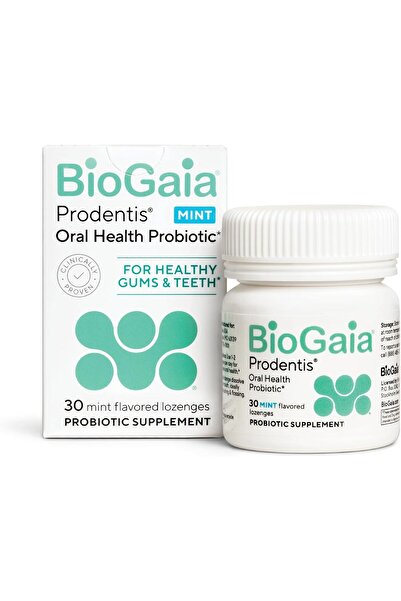 BioGaia ProDentis Oral Probiotic Lozenges, Mint, Alcohol-Free, 30 Lozenges