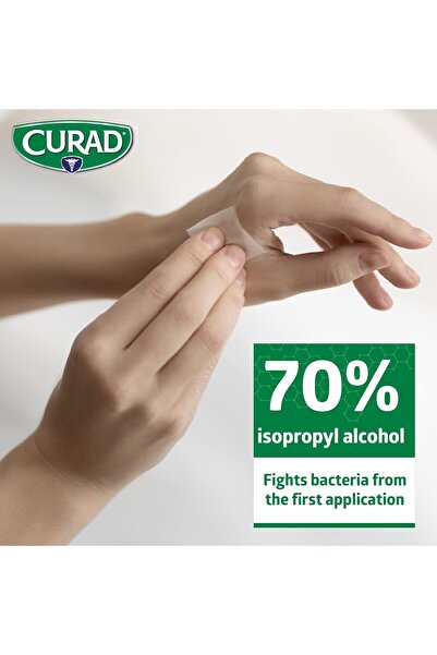 Curad Thick Alcohol Prep Pads, 400 Pack (4 x 100) - Medline