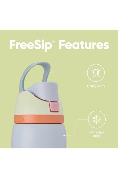 owala FreeSip Insulated Stainless Steel Water Bottle with Straw, Sport Design, BPA-Free, 1 L (32 oz)