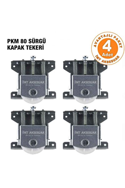 İMT AKSESUAR PKM 80 (4 Adet) SÜRGÜLÜ DOLAP KAPAĞI ve GARDROP SÜRGÜ KAPAĞI TEKERİ