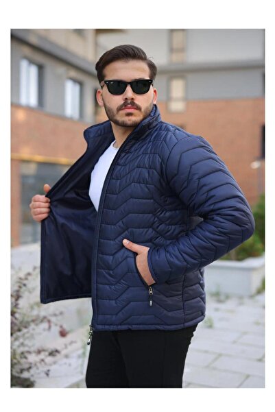 The Naz Line Erkek Kışlık Fermuarlı Günlük Kapitone Şişme Mont