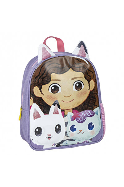 Gabby's Dollhouse Preschool backpack with appliquéd ears, Gabby's Dollhouse, 30 x 25 x 10 cm