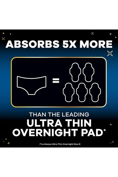 Always ZZZ Women's Overnight Disposable Underwear, Large/X-Large (14 pcs)