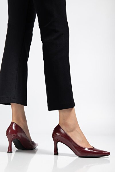 ALTIN TOPUK Burgundy Women's Heeled Shoes Stiletto