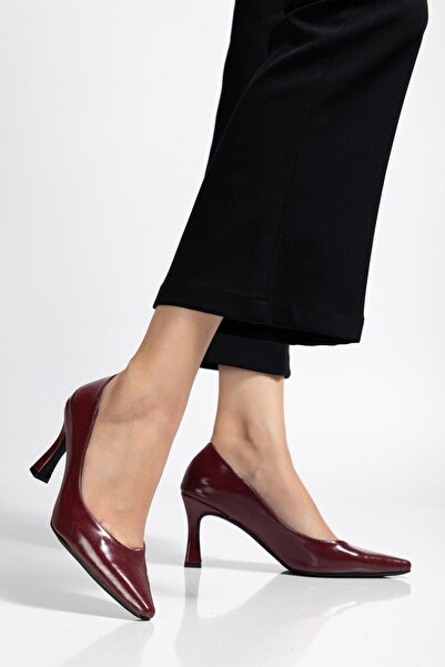 ALTIN TOPUK Burgundy Women's Heeled Shoes Stiletto
