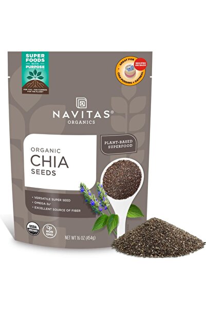 Navitas مسحوق مكمل غذائي عضوي للجنسين - 454 جم (بذور الشيا)