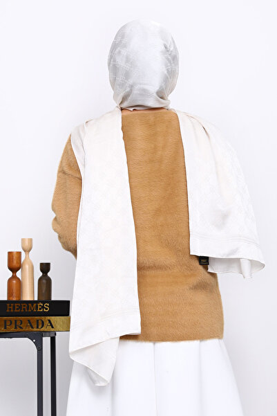 İmajButik Mink V-Neck Angora Soft Cardigan