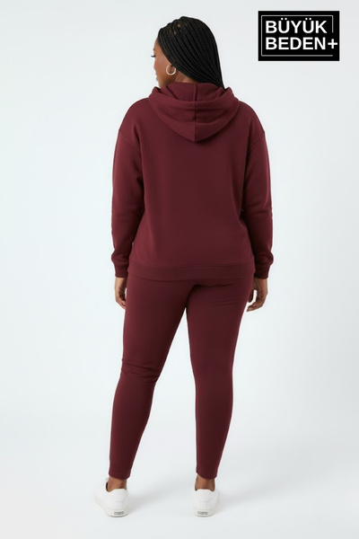 Superlife Γυναικείο φούτερ με κουκούλα Plus Size SPR24BSWK57