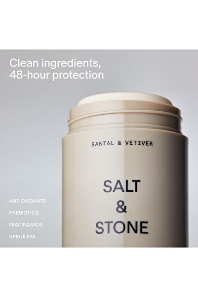 Salt & Stone Natural Deodorant — Santal & Vetiver, Unisex, 2.6 fl oz
