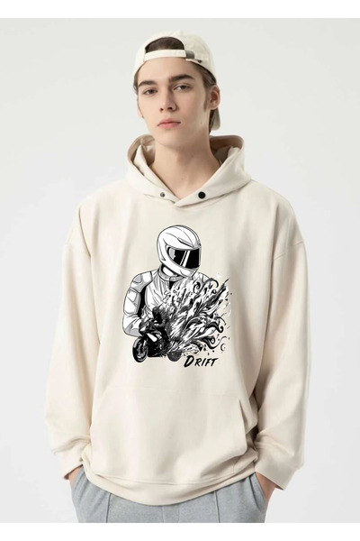 Kapüşonlu Unisex Bike Motion Sweatshirt