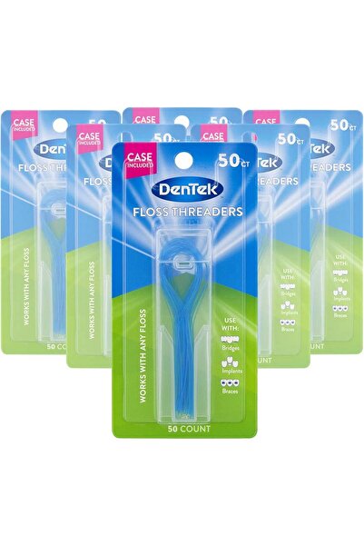 DENTEK Dental Floss | For Braces, Bridges & Implants | 50 Count (Pack of 6)