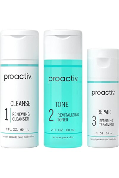 Proactiv نظام علاج حب الشباب بثلاث خطوات (30 يومًا) - حجم البدء - متعدد الألوان