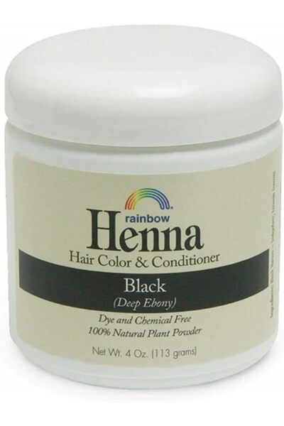 Rainbow Research صبغة وبلسم شعر ناينا - رينبو ريسيرش، أسود فارسي (أبنوسي غامق)، 4 أونصة