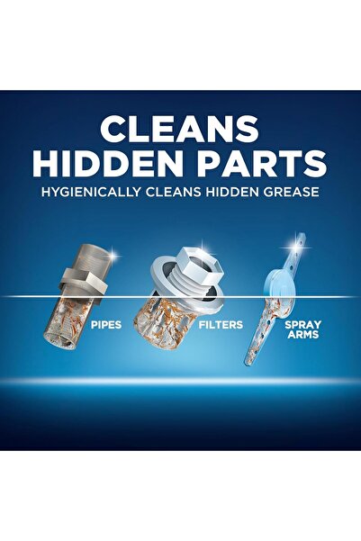 Finish In-Wash Dishwasher Cleaner (Cleans Hidden Grease and Grime) - 3 Pack