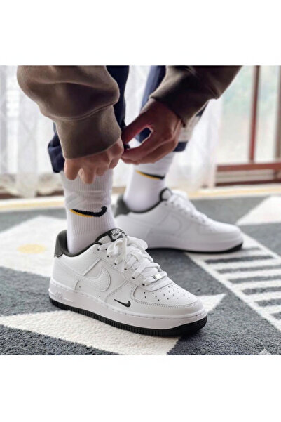 Nike Air Force 1 Lv8 1 Gs White Unisex Sneaker Sports Shoes (Sporti̇ks) Are Narrow Fit...
