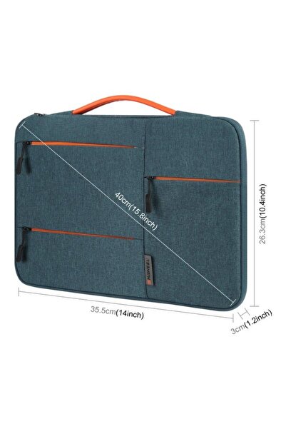 Generic 14-Inch Sleeve Case Zipper Laptop Handbag Navy Blue