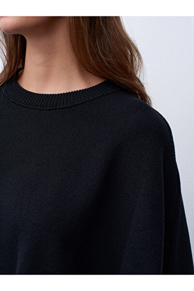 Dilvin Crew Neck Bat Sleeve Sweater