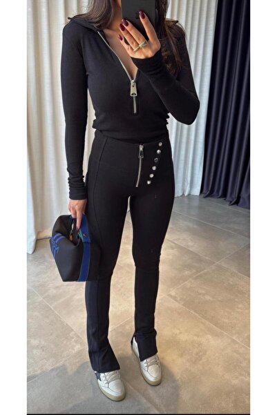 Bak'ap Παντελόνι με φερμουάρ με λεπτομέρεια κορσέ PREMIUM