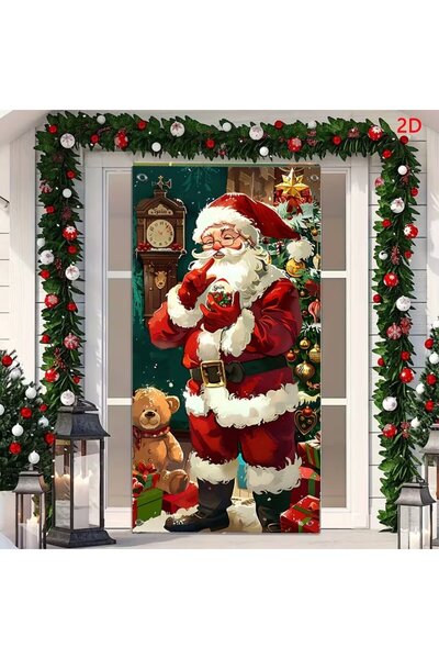 PROMISEBACKDROP2 زينة باب مرنة مقاس 190×75 سم، غطاء باب من القماش، ديكور عيد ...