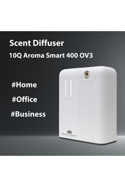10Q Aroma Solutions Promo Pack: Professional Ambient Fragrance Device 10Q Aroma Smart OV3 White + Sequoia 100 gr