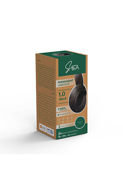Shifa Shifa permanent hair dye, ammonia-free and with natural ingredients, up to 86% (black).