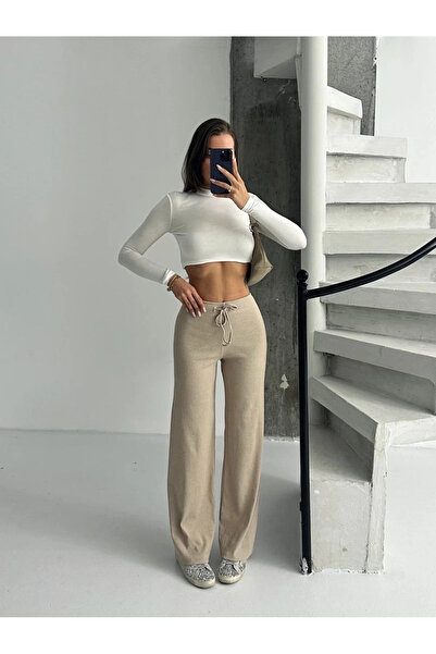 ZENGEZUR MALL Lvsqvr Fit Comfort Beige Loose Pants A6011 (170122) (Size: Standard)